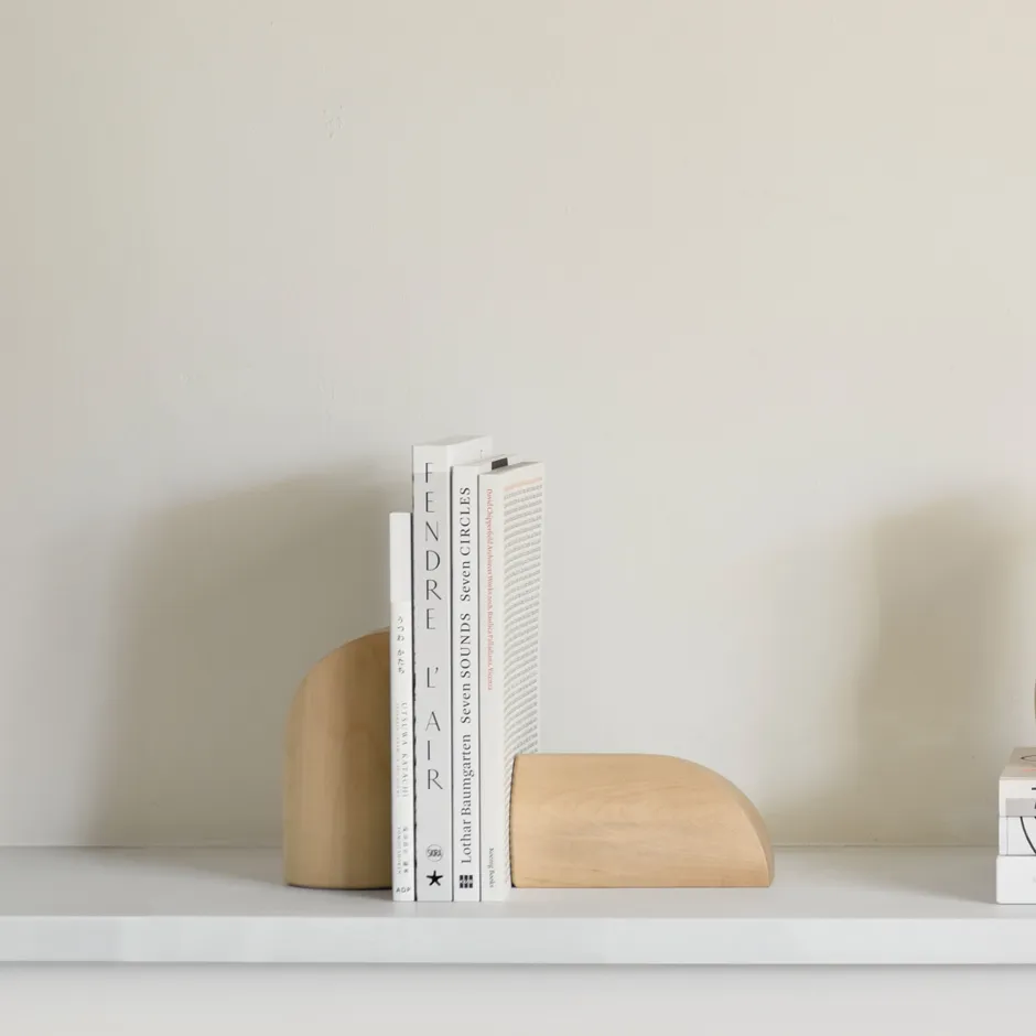 Ethnicraft Boekenstandaard PI Hout, Set van 2 stuks* Tijdschriftenhouders