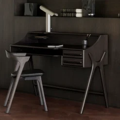Ethnicraft Bureau Flow Gevernist Mahoniehout, 140 x 55cm, kleur* Bureaus