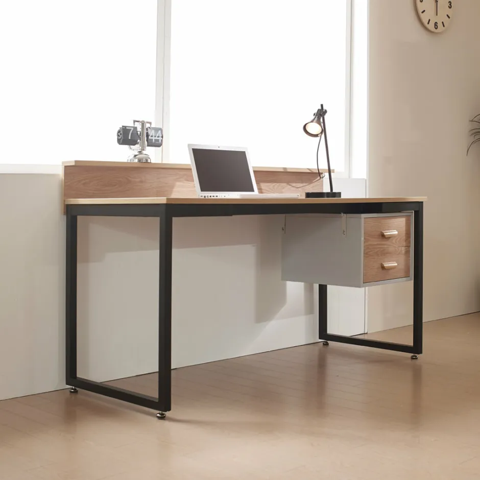 Artistiq Living Bureau Yimmi Acacialook, 140 x 60cm, Met 2 lades* Bureaus