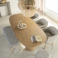 Eleonora Deens Ovale Eettafel Lune Mangohout, kleur* Ovale Eettafel