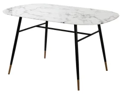 Artistiq Living Deens Ovale Eettafel Steffani Marmerlook* Marmeren Eettafel|Ovale Eettafel