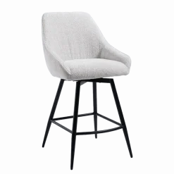 Tower Living Draaibare Barkruk Trino Geweven stof* Barkruk Met Rugleuning