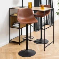 Bendt Draaibare Barkruk Xanthe PU (zithoogte 61-83cm)* Barkruk Met Rugleuning|Barkruk Verstelbaar