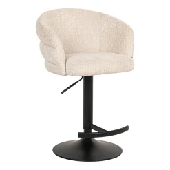 Richmond Interiors Draaibare Barstoel Nikki Chenille, kleur (zithoogte 61-86cm)* Barkruk Met Rugleuning|Barkruk Verstelbaar