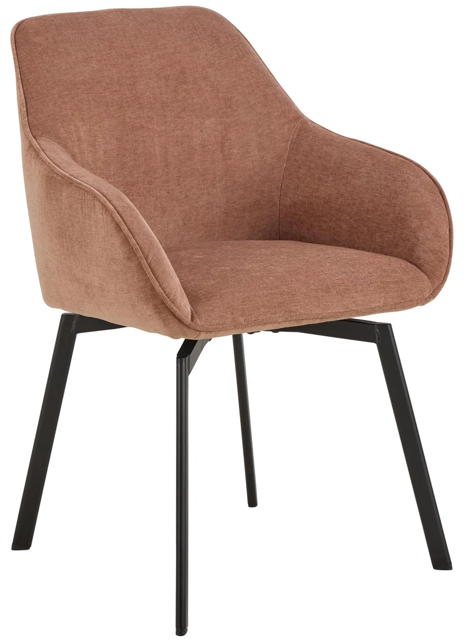 Bendt Draaibare Eetkamerstoel Aisling Chenille* Chenille Eetkamerstoelen|Beige Eetkamerstoelen