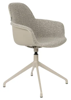Zuiver Draaibare Eetkamerstoel Albert Kuip Met armleuning, Bouclé* Eetkamerstoelen Bouclé / Teddy|Eetkamerstoelen Met Armleuning