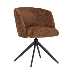 Tower Living Draaibare Eetkamerstoel Cuvio Geweven stof* Draaibare Eetkamerstoelen|Eetkamerstoelen Zonder Armleuning