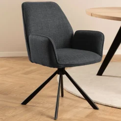 Bendt Draaibare Eetkamerstoel Dantrell* Beige Eetkamerstoelen|Draaibare Eetkamerstoelen