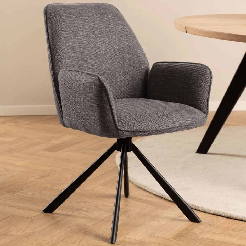 Bendt Draaibare Eetkamerstoel Dantrell* Beige Eetkamerstoelen|Draaibare Eetkamerstoelen