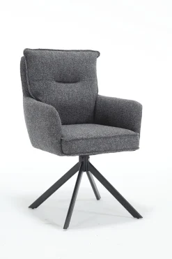 Artistiq Living Draaibare Eetkamerstoel Destinie Structuurstof* Draaibare Eetkamerstoelen|Eetkamerstoelen Met Armleuning
