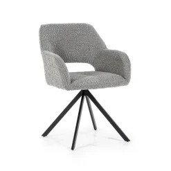 Eleonora Draaibare Eetkamerstoel Fabio Bouclé* Beige Eetkamerstoelen|Eetkamerstoelen Bouclé / Teddy
