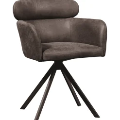 WOOOD Draaibare Eetkamerstoel Fenne Lederlook* Eetkamerstoelen Met Leer Of Kunstleer|Draaibare Eetkamerstoelen