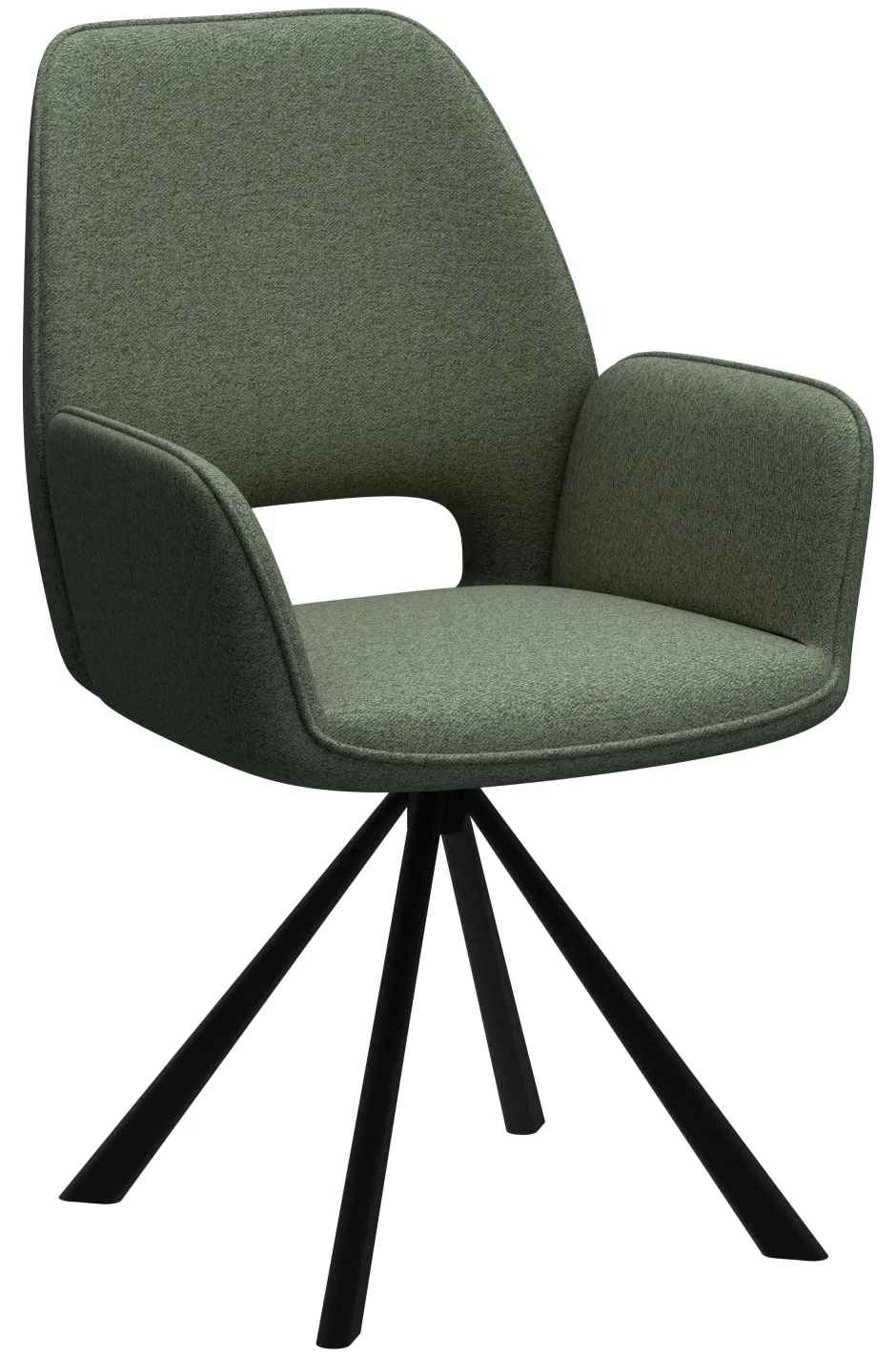 Bendt Draaibare Eetkamerstoel Jessen Chenille* Chenille Eetkamerstoelen|Draaibare Eetkamerstoelen
