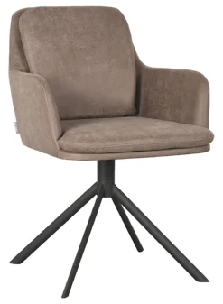 LABEL51 Draaibare Eetkamerstoel Joy Micro Suede, kleur* Draaibare Eetkamerstoelen|Eetkamerstoelen Met Armleuning