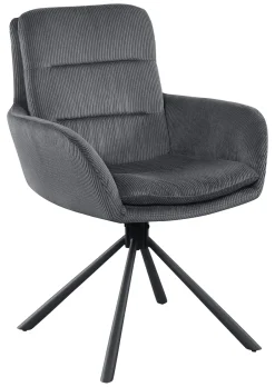Artistiq Living Draaibare Eetkamerstoel Lashon Rib* Beige Eetkamerstoelen|Draaibare Eetkamerstoelen
