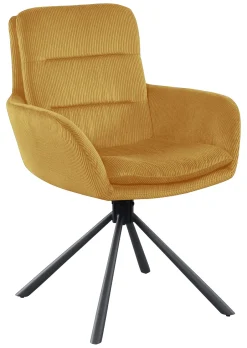 Artistiq Living Draaibare Eetkamerstoel Lashon Rib* Beige Eetkamerstoelen|Draaibare Eetkamerstoelen