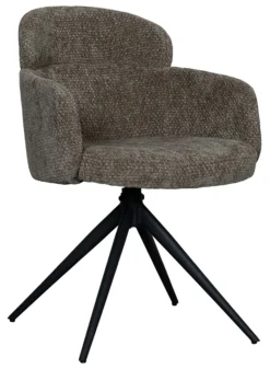 LABEL51 Draaibare Eetkamerstoel Levi Elite stof* Draaibare Eetkamerstoelen|Eetkamerstoelen Met Armleuning