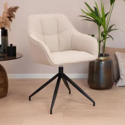 Sohome Draaibare Eetkamerstoel Loa* Beige Eetkamerstoelen|Draaibare Eetkamerstoelen