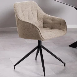 Bendt Draaibare Eetkamerstoel Loren Bouclé* Eetkamerstoelen Bouclé / Teddy|Draaibare Eetkamerstoelen