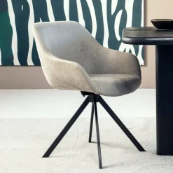 Eleonora Draaibare Eetkamerstoel Mamé* Beige Eetkamerstoelen|Draaibare Eetkamerstoelen