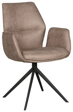 LABEL51 Draaibare Eetkamerstoel Mellow Micro Suede, kleur* Draaibare Eetkamerstoelen|Eetkamerstoelen Met Armleuning