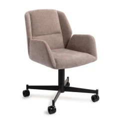 Jesper Home Draaibare Eetkamerstoel Myoko Caster Black, kleur* Eetkamerstoelen Met Armleuning