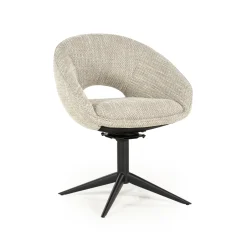 Eleonora Draaibare Eetkamerstoel Nol Bouclé* Eetkamerstoelen Bouclé / Teddy|Draaibare Eetkamerstoelen