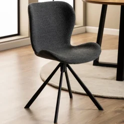 Bendt Draaibare Eetkamerstoel Olle Bouclé* Eetkamerstoelen Bouclé / Teddy|Draaibare Eetkamerstoelen