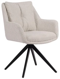Artistiq Living Draaibare Eetkamerstoel Rocket Bouclé* Eetkamerstoelen Bouclé / Teddy|Draaibare Eetkamerstoelen
