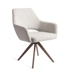 Jesper Home Draaibare Eetkamerstoel Yanai Turn Brown* Beige Eetkamerstoelen|Draaibare Eetkamerstoelen
