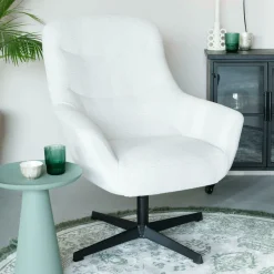 ZILT Draaibare Fauteuil Yaki Bouclé* Fauteuil Stof / Textiel|Fauteuil Bouclé / Teddy