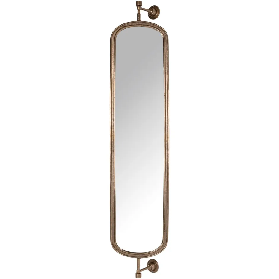 Richmond Interiors Draaibare Spiegel Hasting 192 x 41cm, kleur Brass Antique* Gouden Spiegels
