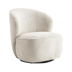 Tower Living Draaifauteuil Belvi Chenille* Fauteuil Stof / Textiel