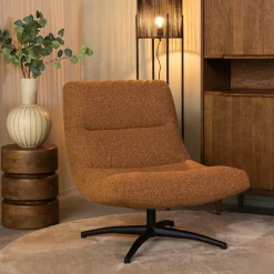 LABEL51 Draaifauteuil Calix Bouclé* Fauteuil Bouclé / Teddy|Fauteuil Stof / Textiel