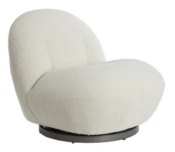 Light & Living Draaifauteuil Gumaca Bouclé, kleur Crème* Fauteuil Stof / Textiel|Fauteuil Bouclé / Teddy