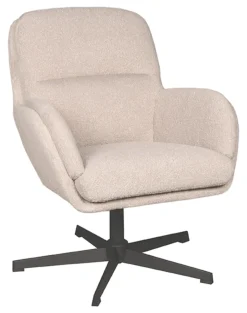 LABEL51 Draaifauteuil Moss Bouclé, kleur* Fauteuil Stof / Textiel|Fauteuil Bouclé / Teddy