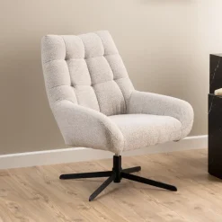 Sohome Draaifauteuil Nela Bouclé, kleur* Fauteuil Stof / Textiel|Fauteuil Bouclé / Teddy