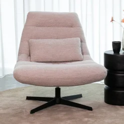 LABEL51 Draaifauteuil Nox Bouclé, kleur* Fauteuil Stof / Textiel|Fauteuil Bouclé / Teddy
