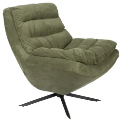Dutchbone Draaifauteuil Vince Rib* Fauteuil Stof / Textiel