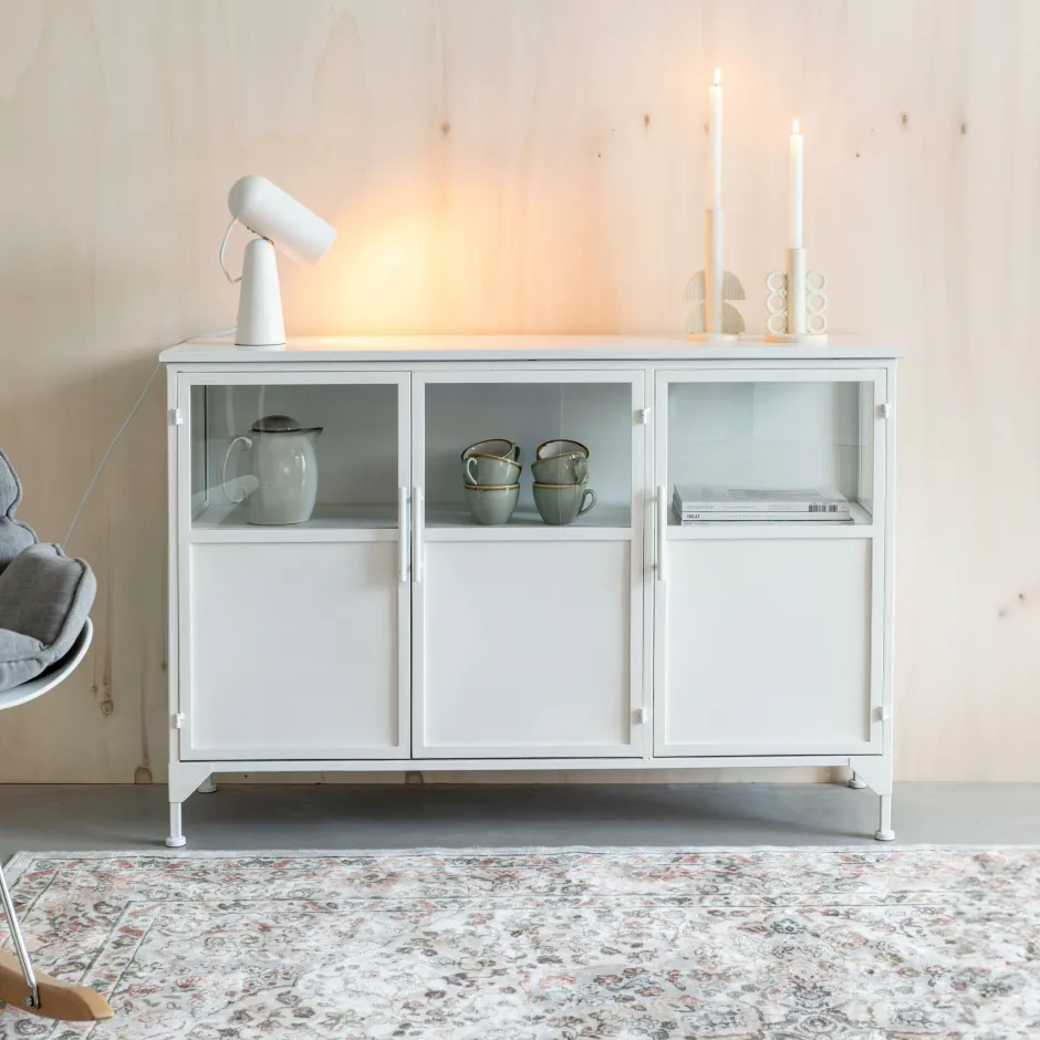 ZILT Dressoir Majah metaal 120cm, kleur Wit* Dressoirs