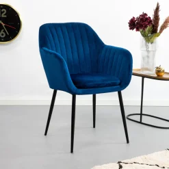 Sohome Eetkamerstoel Albin Black Velvet* Eetkamerstoelen Velvet / Fluweel|Eetkamerstoelen Met Armleuning