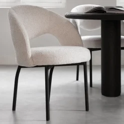 MUST Living Eetkamerstoel Arca* Beige Eetkamerstoelen|Eetkamerstoelen Zonder Armleuning