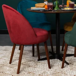 Dutchbone Eetkamerstoel Barbara Velvet* Eetkamerstoelen Velvet / Fluweel|Eetkamerstoelen Zonder Armleuning