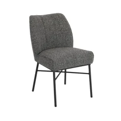 Tower Living Eetkamerstoel Barzio Geweven stof* Beige Eetkamerstoelen|Eetkamerstoelen Zonder Armleuning