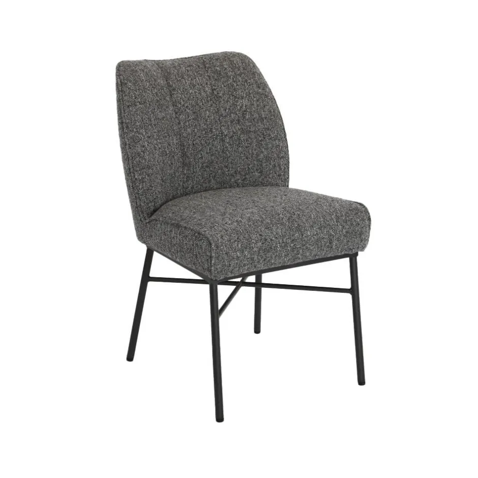 Tower Living Eetkamerstoel Barzio Geweven stof* Beige Eetkamerstoelen|Eetkamerstoelen Zonder Armleuning