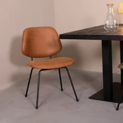 LABEL51 Eetkamerstoel Bello Microsuede* Eetkamerstoelen Zonder Armleuning
