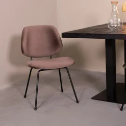 LABEL51 Eetkamerstoel Bello Velvet* Eetkamerstoelen Velvet / Fluweel|Eetkamerstoelen Zonder Armleuning