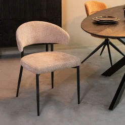LABEL51 Eetkamerstoel Bliss Elite stof* Eetkamerstoelen Met Armleuning