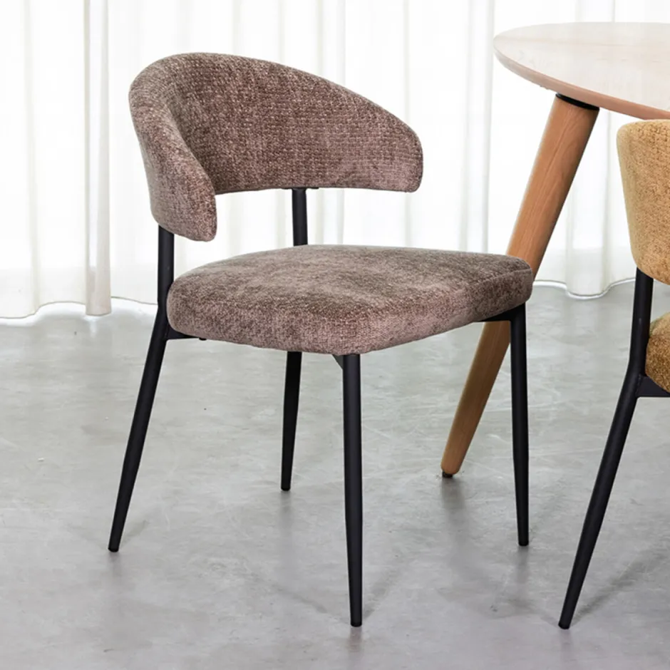 LABEL51 Eetkamerstoel Bliss Elite stof* Eetkamerstoelen Met Armleuning