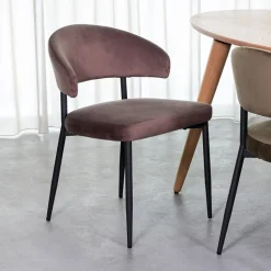 LABEL51 Eetkamerstoel Bliss Velvet* Eetkamerstoelen Velvet / Fluweel|Eetkamerstoelen Zonder Armleuning
